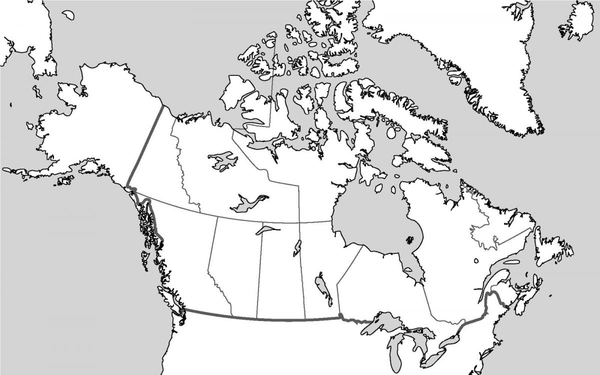 a blank map of Canada