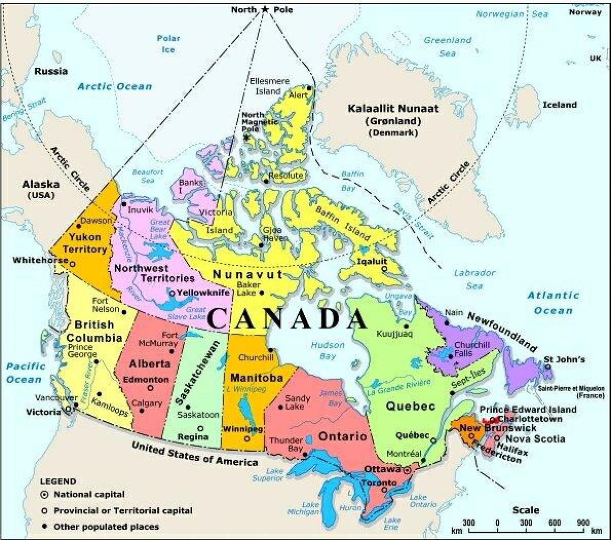map of western Canada with cities