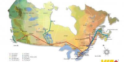 Canada rail network map