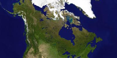 Map of Canada satellite