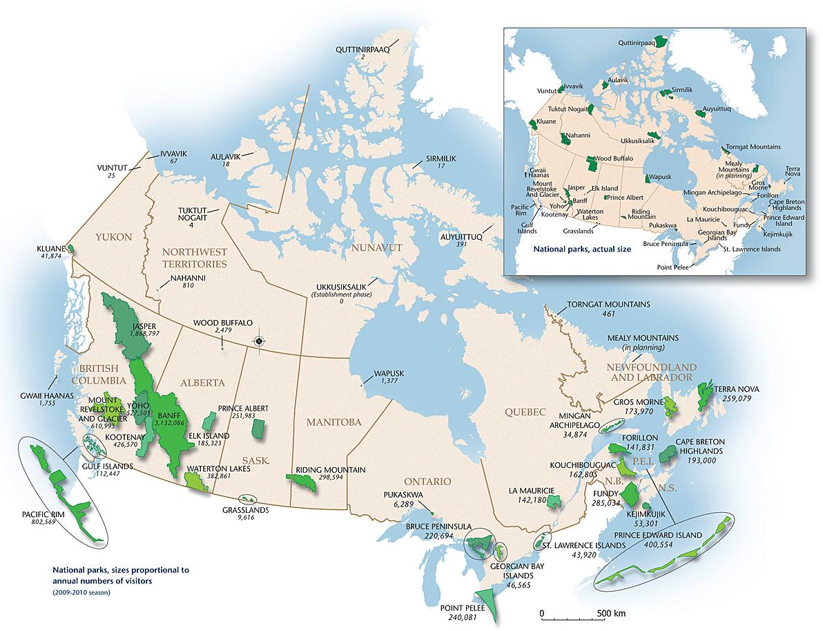  National parks Canada map  Parks  Canada  map  Northern 