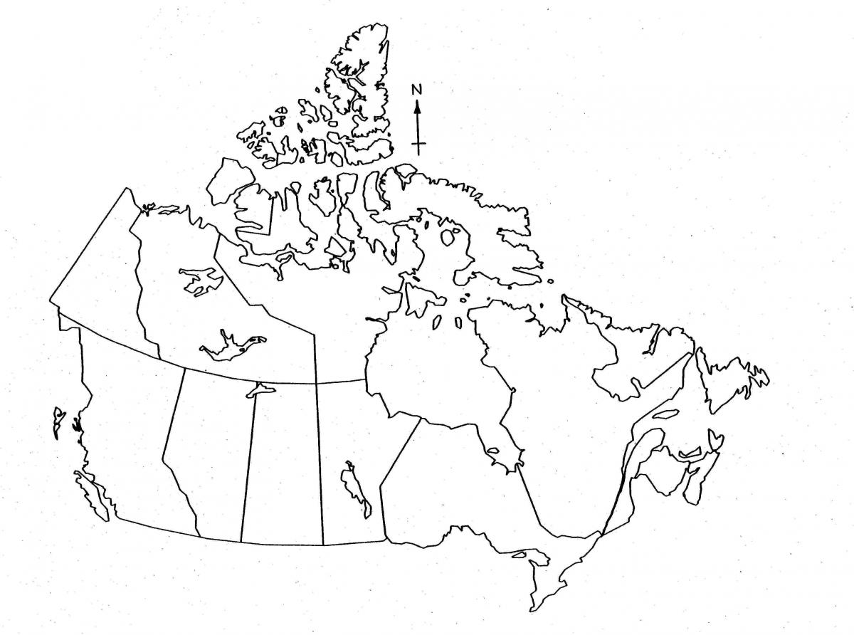 Blank map of Canada for kids - Printable map of Canada for kids