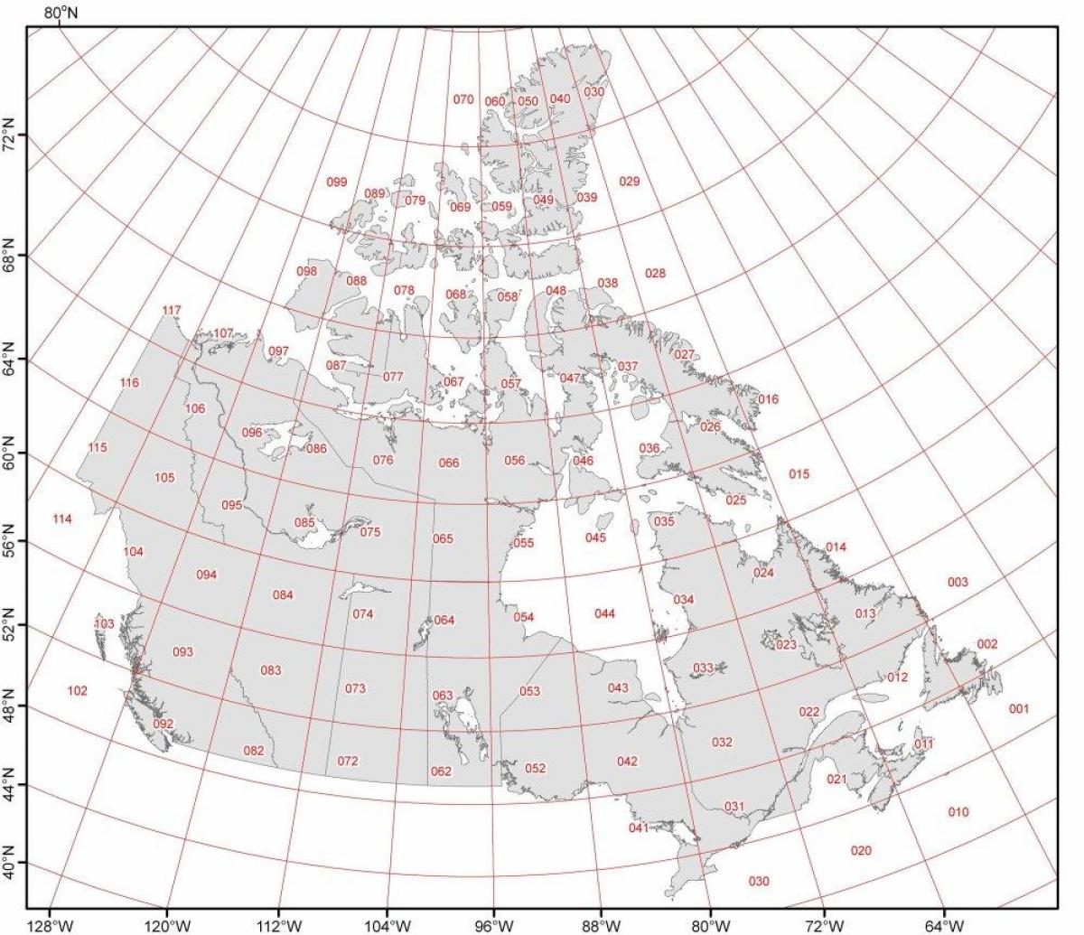 map of Canada latitude