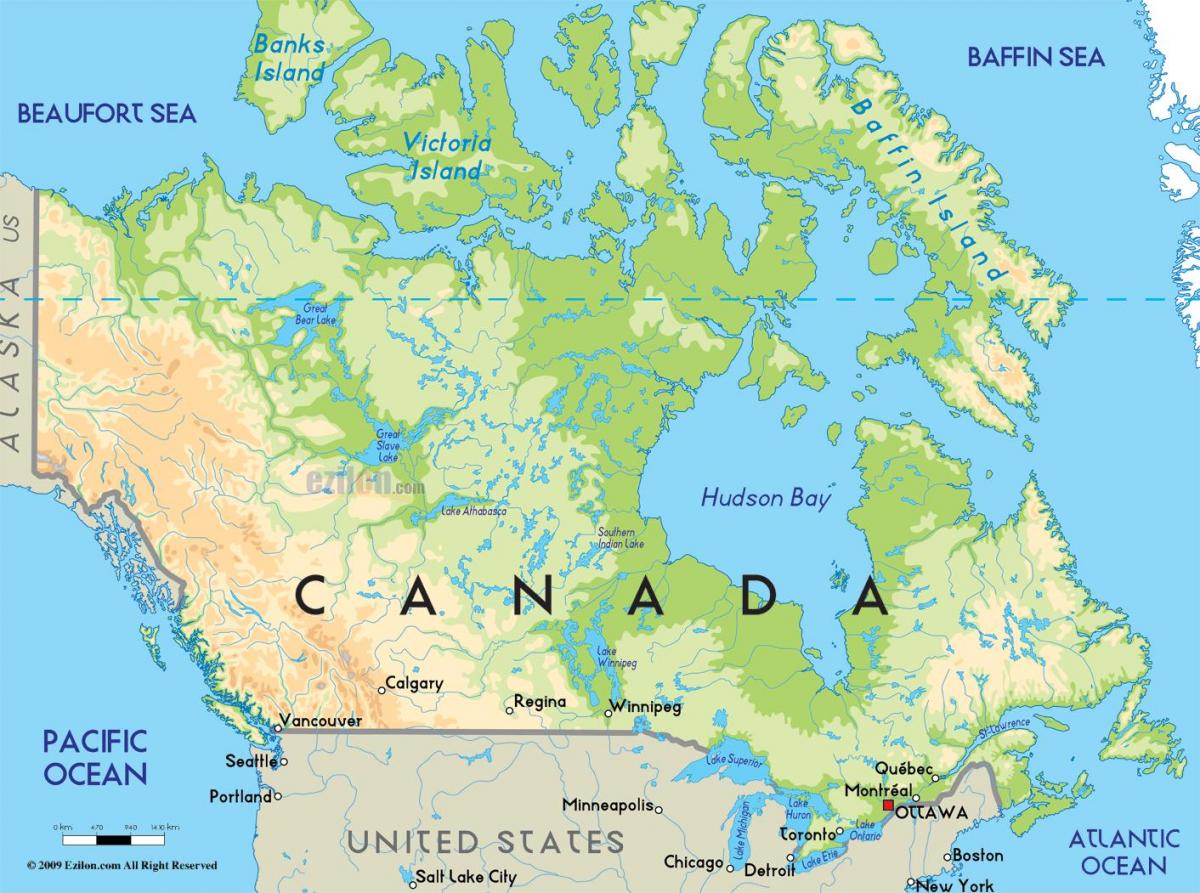 Canada in a map
