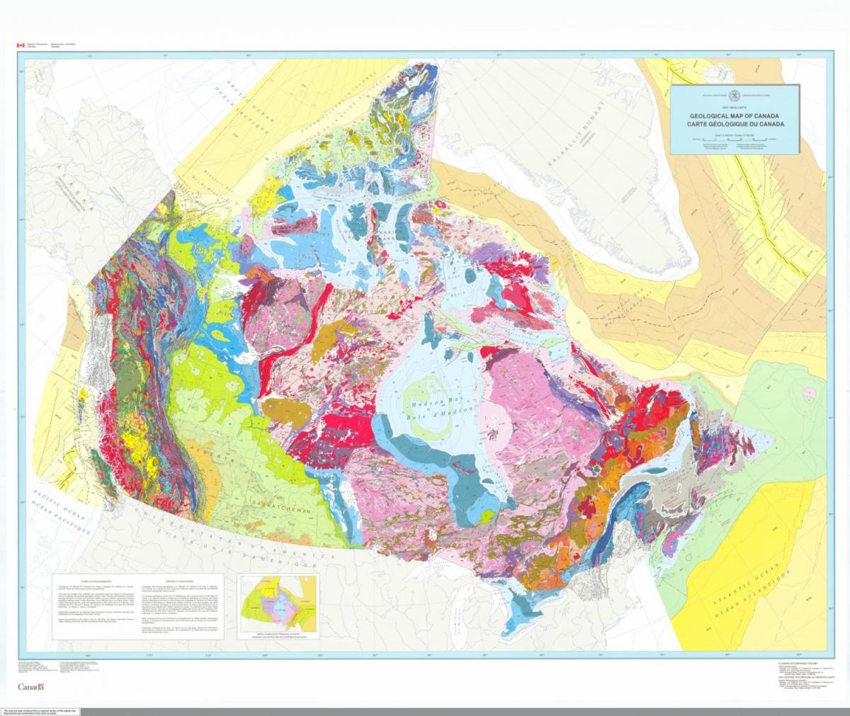 map of Canada geological