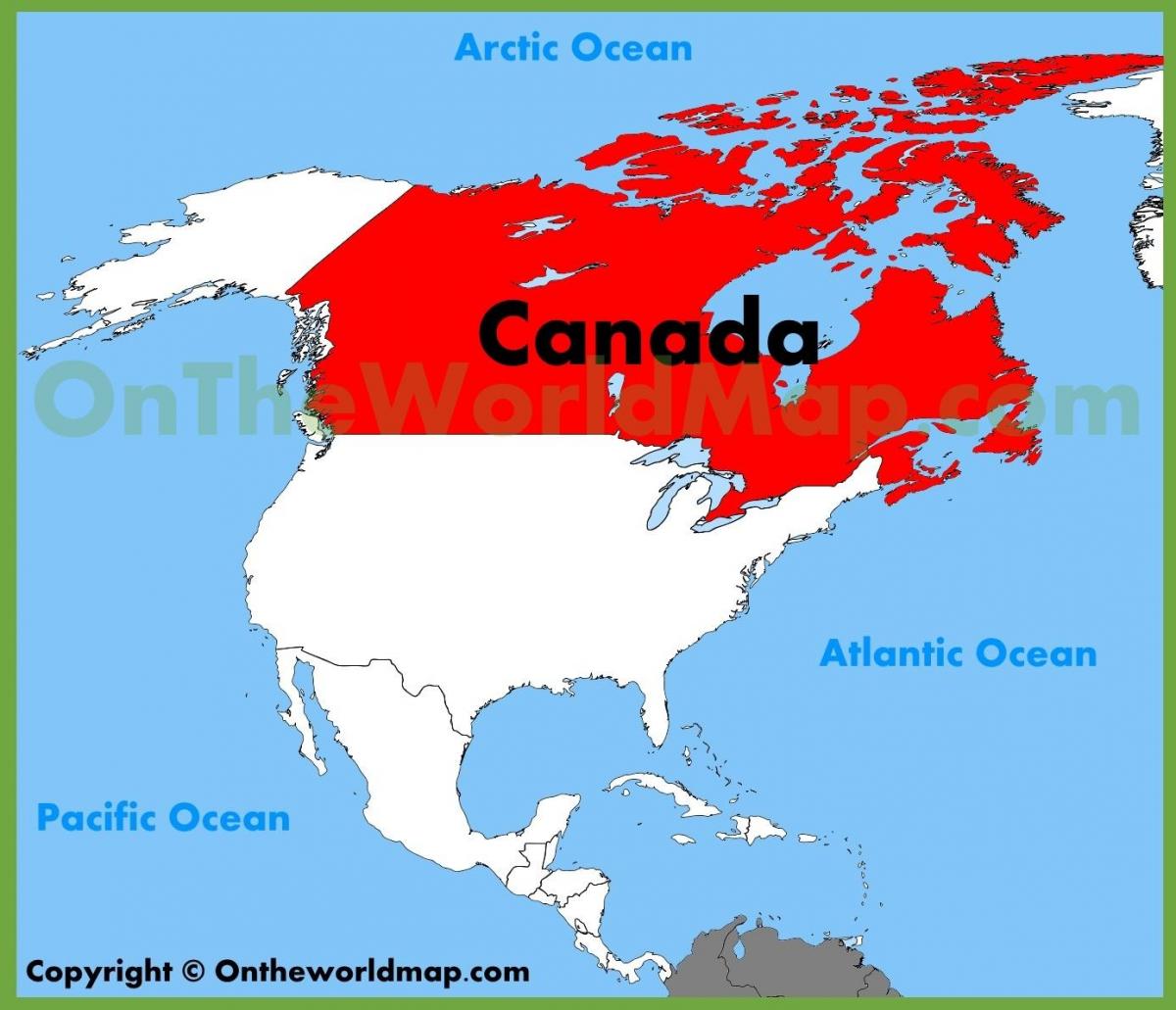Canada america map