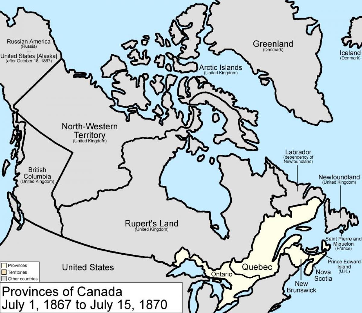 map of Canada 1867