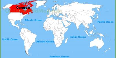 Canada location in world map