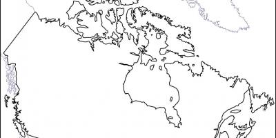 Blank outline map of Canada