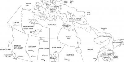 Canada map with states and capitals