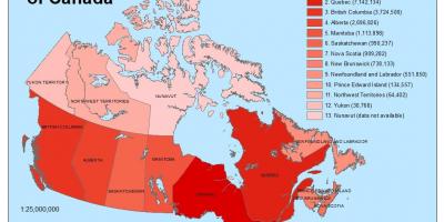 Demographic map of Canada