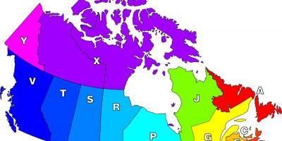 Canada postal code map
