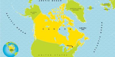 Children's map of Canada