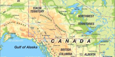Detailed map of western Canada