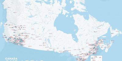 Canada ski resorts map