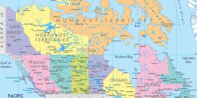 Map of Canada upper